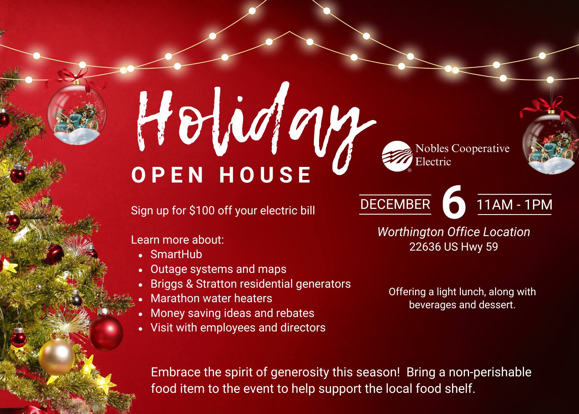2024 holiday open house event announcement