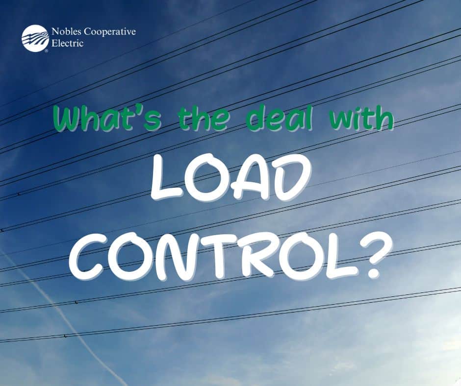 load control infographic - powerlines with words overlay