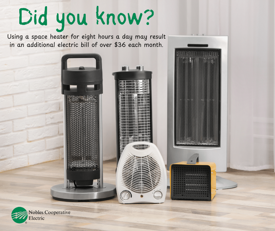 did you know space heaters cost alot to run?