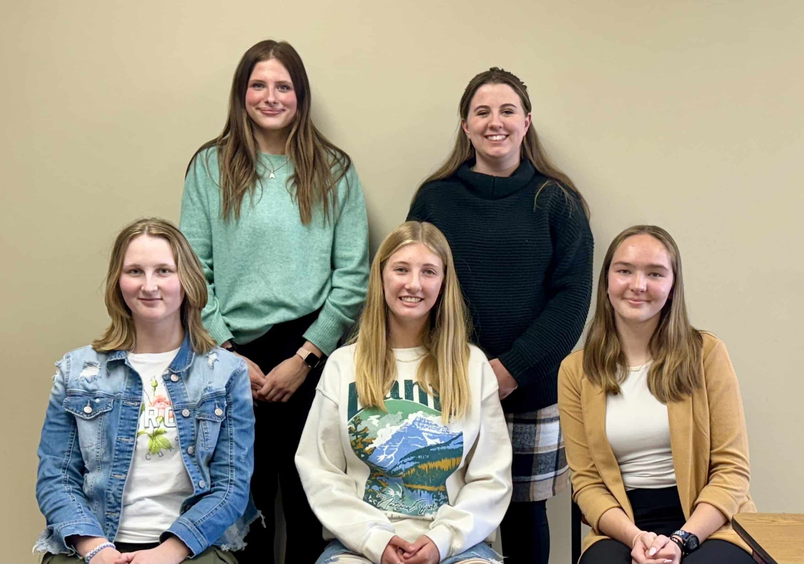 2025 Youth Tour Award Winners (pictured left to right) Keyona Klingenberg, Ava Reemtsma, Holland Vogel, Gretchen Lefdal and Jozie Cuperus.