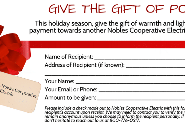 gift of power - infographic gift certficate