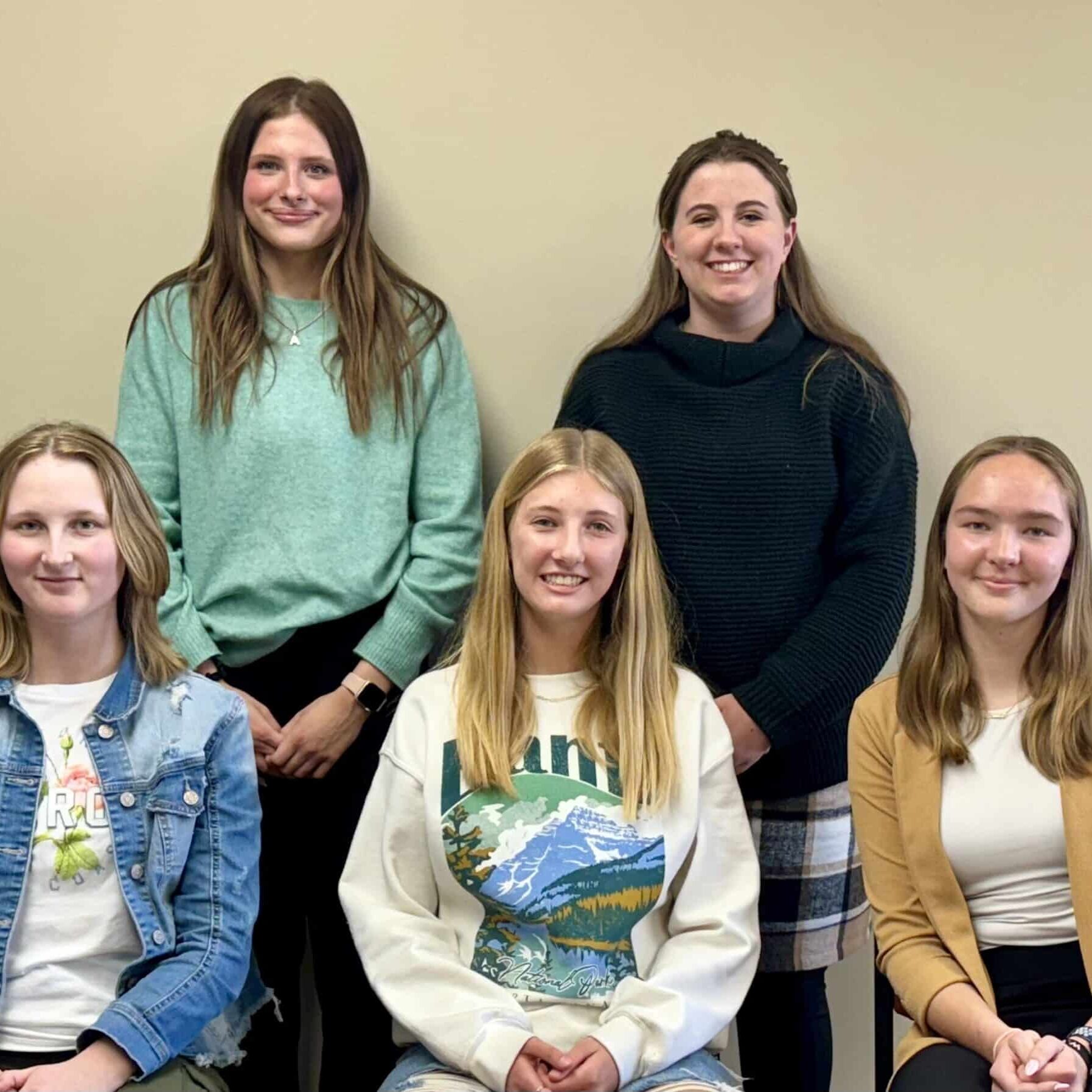 2025 Youth Tour Award Winners (pictured left to right) Keyona Klingenberg, Ava Reemtsma, Holland Vogel, Gretchen Lefdal and Jozie Cuperus.